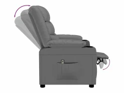 Clearance Sillón de relax | Silla | Sillón reclinable eléctrico de cuero sintético SHL8075 Gris