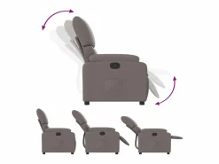 Hot Sillón de relax | Silla | Sillón reclinable de tela gris taupe SHL2860 Topo