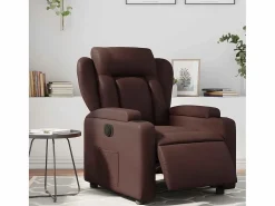 Sillón de relax | Silla | Sillón reclinable eléctrico de cuero sintético marrón SHL7229