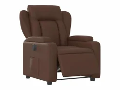 Sillón de relax | Silla | Sillón reclinable eléctrico de cuero sintético marrón SHL7229