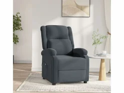 Sillón de relax | Silla | Sillón reclinable eléctrico de terciopelo gris oscuro SHL6046