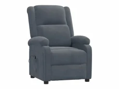 Sillón de relax | Silla | Sillón reclinable eléctrico de terciopelo gris oscuro SHL6046