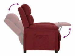 Online Sillón de relax | Silla | Sillón reclinable de tela tinto SHL6288 Sillón Relax