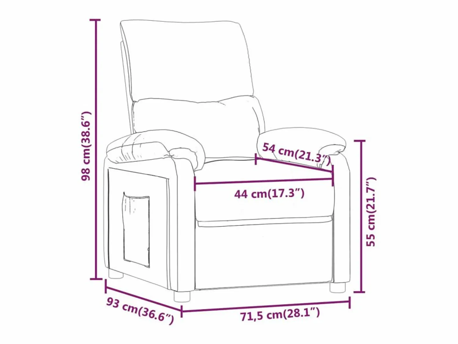 Discount Sillón de relax | Silla | Sillón reclinable de tela tinto SHL3570 Rojo