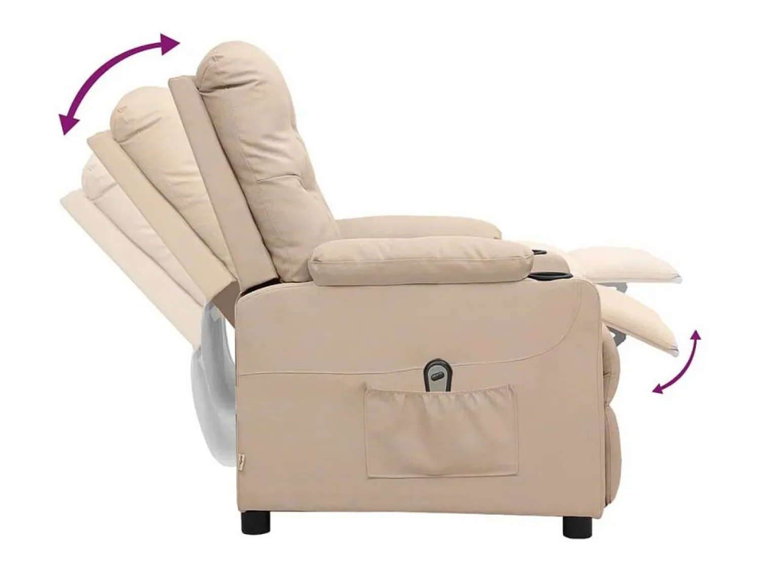 Discount Sillón de relax | Silla | Sillón reclinable eléctrico de tela SHL7365 Crema