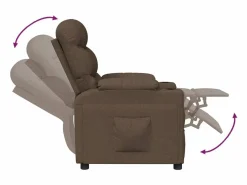 Best Sillón de relax | Silla | Sillón reclinable de tela marrón SHL8690 Sillón Relax