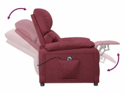 Sillón de relax | Silla | Sillón reclinable eléctrico tela tinto SHL3594