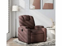 Sillón de relax | Silla | Sillón reclinable de tela marrón oscuro SHL2487