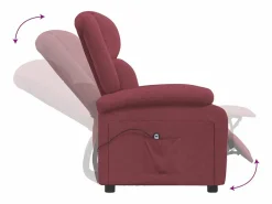 Sillón de relax | Silla | Sillón reclinable eléctrico tela tinto SHL8303
