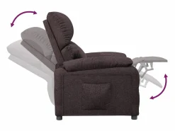 Clearance Sillón de relax | Silla | Sillón reclinable de tela marrón oscuro SHL7688 Marru00f3n