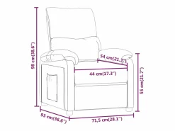 Clearance Sillón de relax | Silla | Sillón reclinable de tela marrón oscuro SHL7688 Marru00f3n
