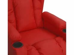 Outlet Sillón de relax | Silla | Sillón reclinable eléctrico de cuero sintético tinto SHL6335 Sillón Relax
