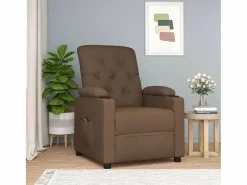 Sillón de relax | Silla | Sillón reclinable eléctrico de tela marrón SHL3626