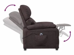 Best Sillón de relax | Silla | Sillón reclinable eléctrico tela marrón oscuro SHL5374 Sillón Relax