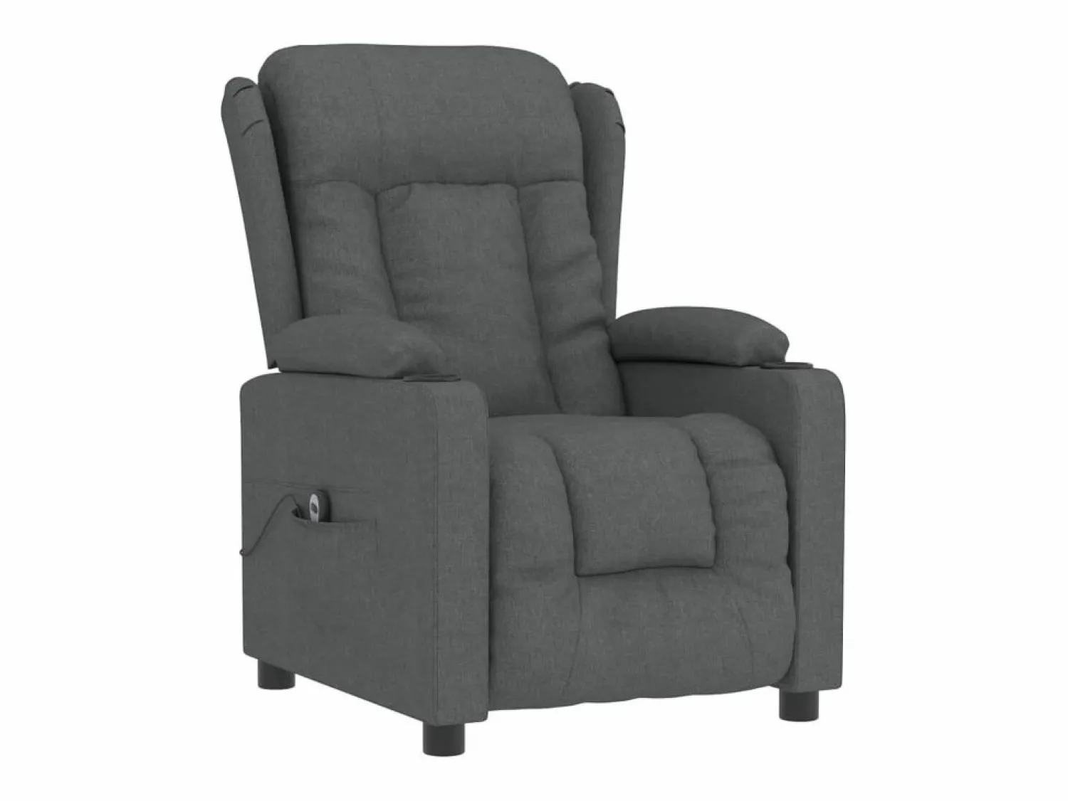 Sillón de relax | Silla | Sillón reclinable eléctrico de tela gris oscuro SHL8457