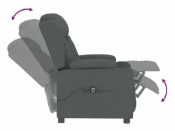 Sillón de relax | Silla | Sillón reclinable eléctrico de tela gris oscuro SHL8457