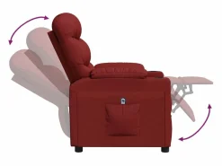 Sillón de relax | Silla | Sillón reclinable eléctrico tela tinto SHL6556