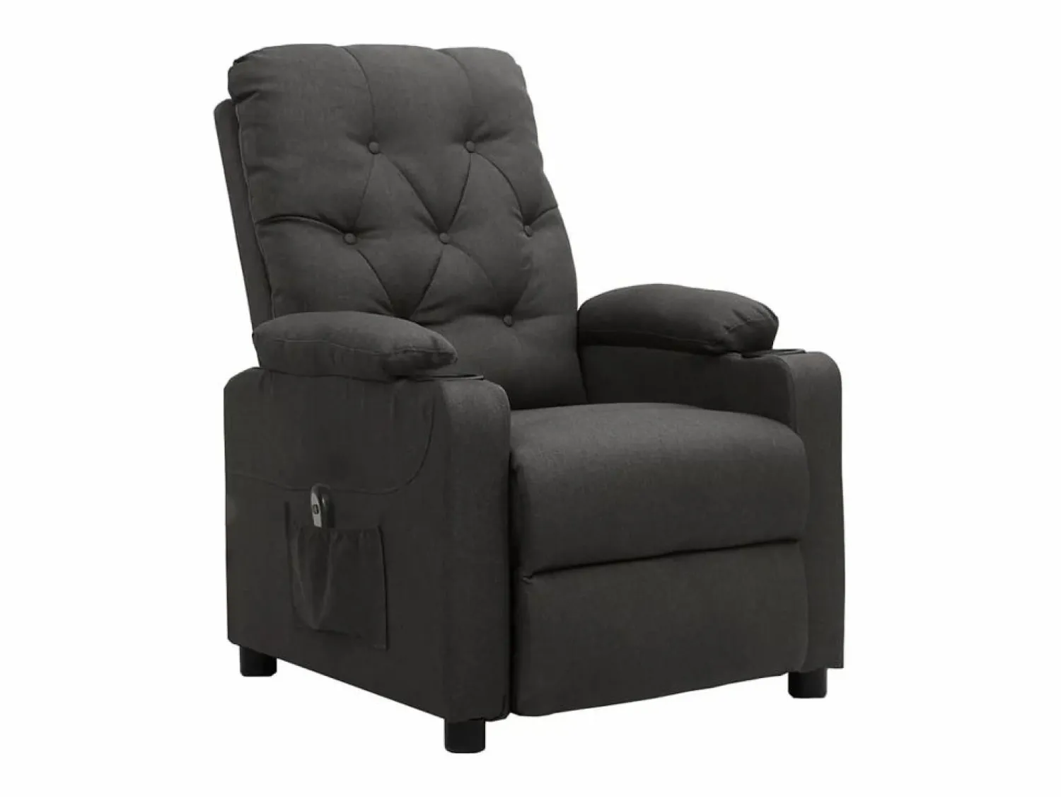 Sillón de relax | Silla | Sillón reclinable eléctrico de tela gris oscuro SHL5930