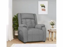 Online Sillón de relax | Silla | Sillón reclinable eléctrico tela claro SHL4841 Gris