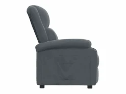 Sillón de relax | Silla | Sillón reclinable de terciopelo gris oscuro SHL8573