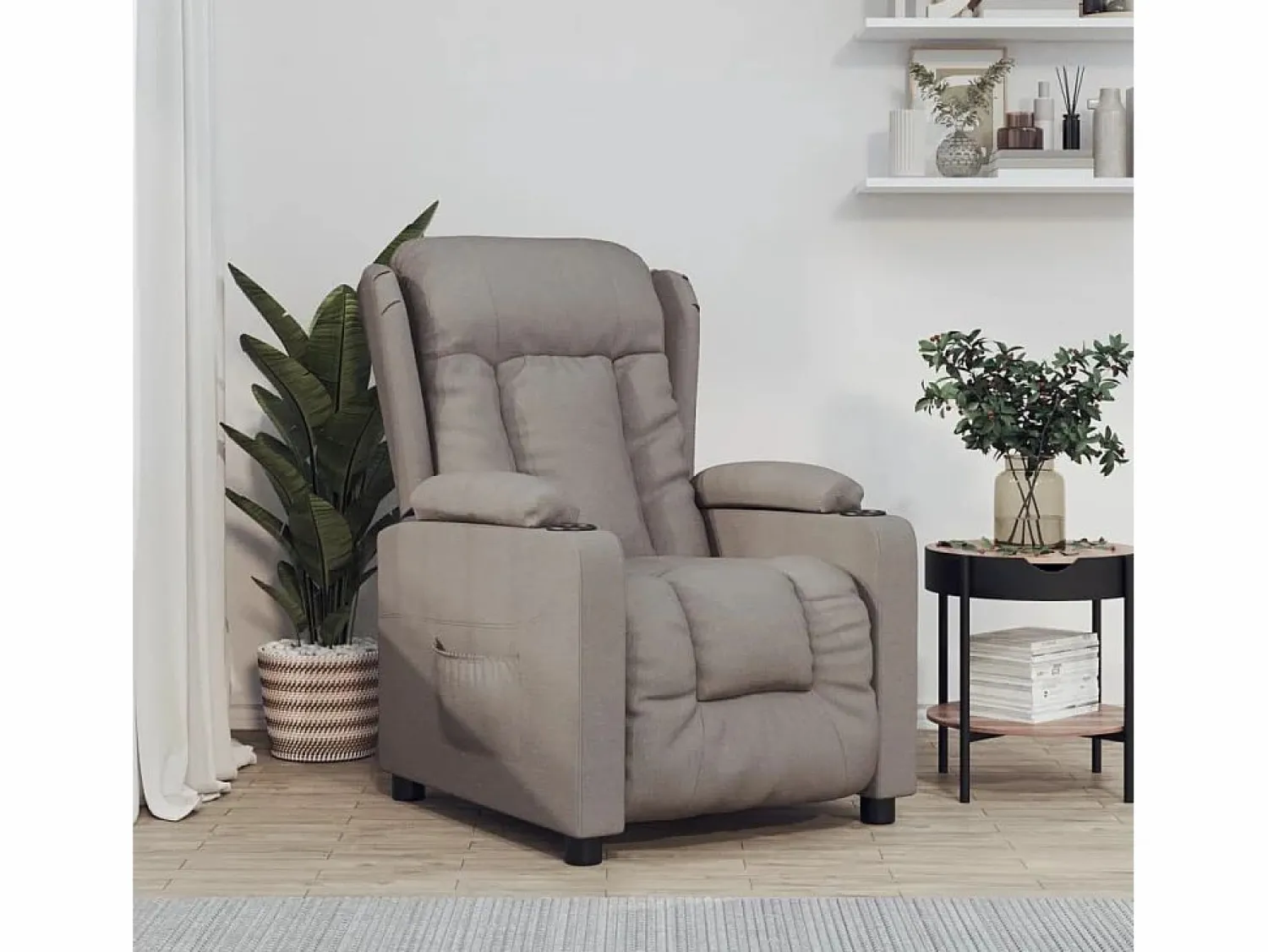 Sillón de relax | Silla | Sillón reclinable eléctrico tela gris taupé SHL4584