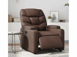Discount Sillón de relax | Silla | Sillón reclinable eléctrico de cuero sintético marrón SHL2013 Marru00f3n