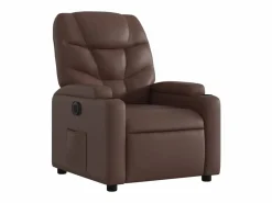 Discount Sillón de relax | Silla | Sillón reclinable eléctrico de cuero sintético marrón SHL2013 Marru00f3n