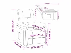 Sillón de relax | Silla | Sillón reclinable de tela gris taupe SHL8503 Sillón Relax