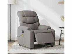 Sillón de relax | Sillón reclinable de masaje eléctrico tela gris taupe SHL4423