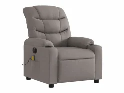 Sillón de relax | Sillón reclinable de masaje eléctrico tela gris taupe SHL4423