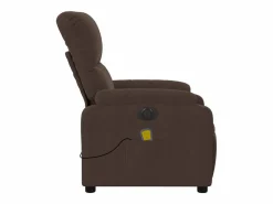 Discount Sillón de relax | Sillón reclinable de masaje eléctrico tela de microfibra marrón SHL7910 Marru00f3n