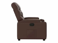 Outlet Sillón de relax | Sillón reclinable de cuero sintético marrón SHL4378 Sillón Relax