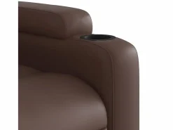 Outlet Sillón de relax | Sillón reclinable de cuero sintético marrón SHL4378 Sillón Relax