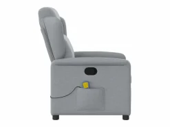 Sillón de relax | Sillón reclinable de masaje de tela claro SHL8240