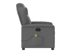 New Sillón de relax | Sillón reclinable de masaje de tela gris oscuro SHL3509 Gris antracita