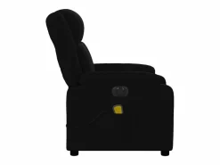Hot Sillón de relax | Sillón reclinable de masaje eléctrico tela SHL5780 Negro