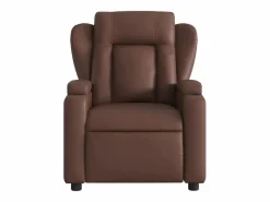 Sillón de relax | Sillón reclinable de cuero sintético marrón SHL6989
