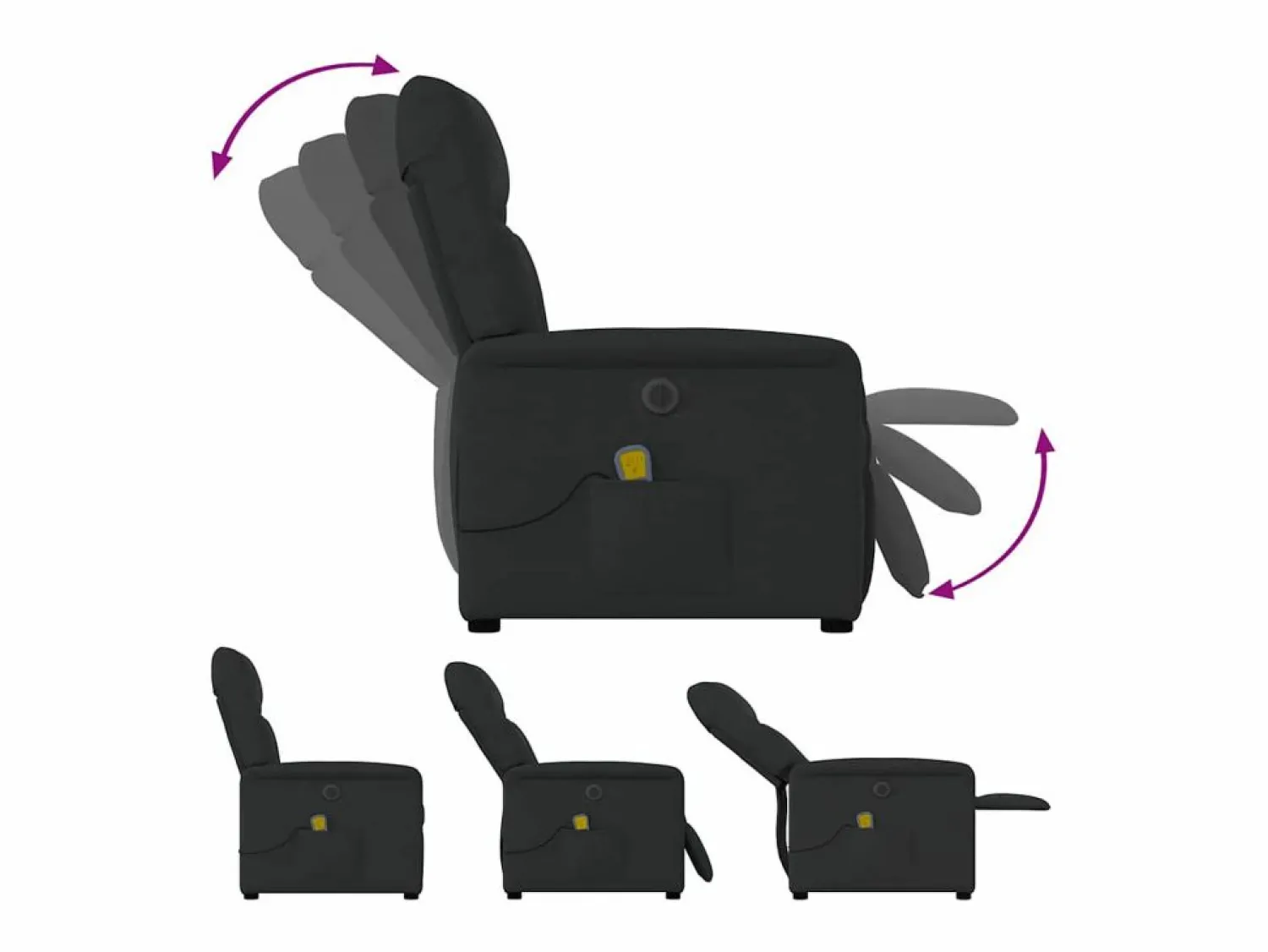 Sillón de relax | Sillón reclinable de masaje eléctrico tela SHL5819