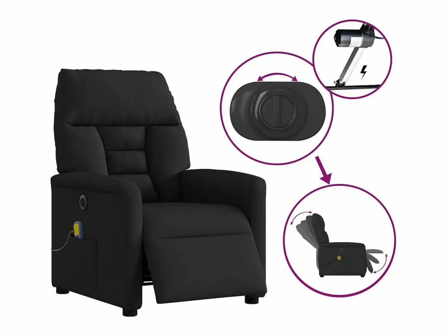 Sillón de relax | Sillón reclinable de masaje eléctrico tela SHL5819