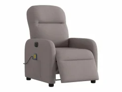 Hot Sillón de relax | Sillón reclinable de masaje eléctrico tela gris taupe SHL2487 Topo