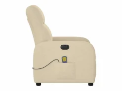 Sillón de relax | Sillón reclinable de masaje eléctrico tela color SHL3926 Crema