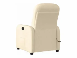 Sillón de relax | Sillón reclinable de masaje eléctrico tela color SHL3926 Crema