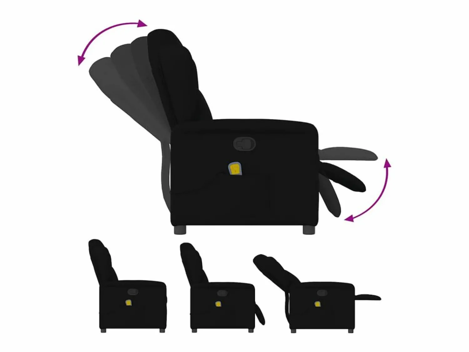 Sillón de relax | Sillón reclinable de masaje de tela SHL4924