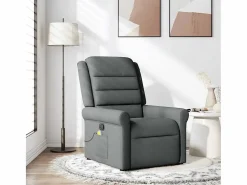 Outlet Sillón de relax | Sillón reclinable de masaje de tela gris oscuro SHL9685 Gris antracita