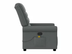 Outlet Sillón de relax | Sillón reclinable de masaje de tela gris oscuro SHL9685 Gris antracita