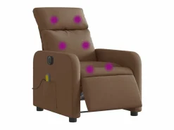 Outlet Sillón de relax | Sillón reclinable de masaje eléctrico tela marrón SHL9236 Sillón De Masaje