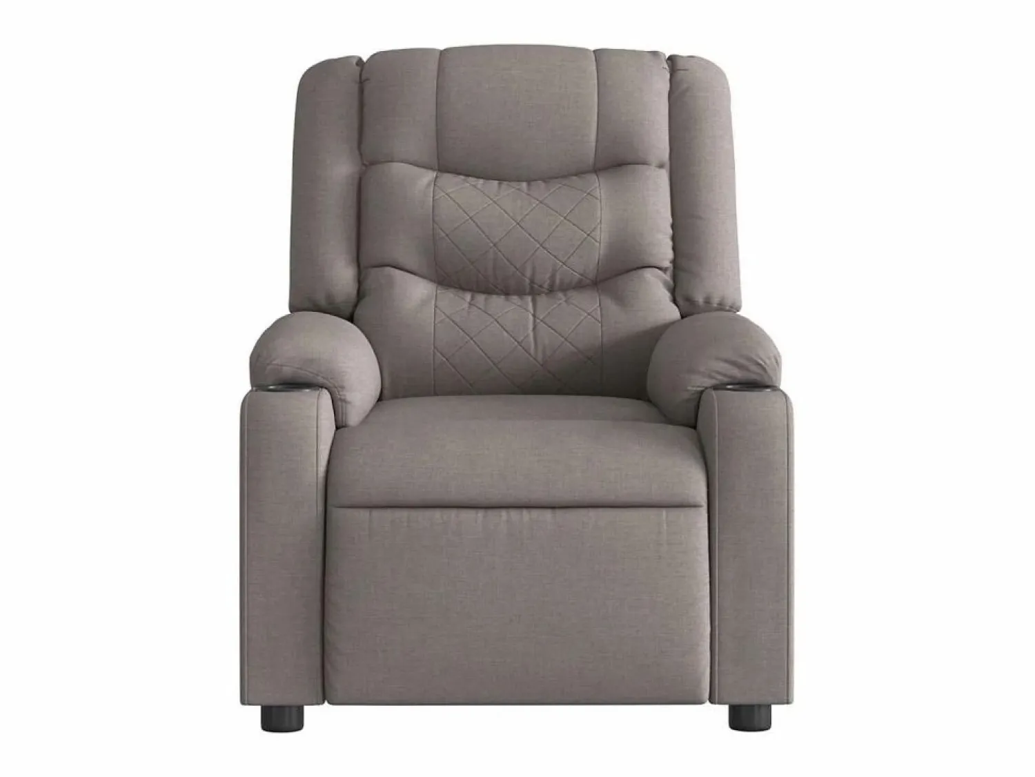 New Sillón de relax | Sillón reclinable de masaje eléctrico tela gris taupe SHL9314 Topo