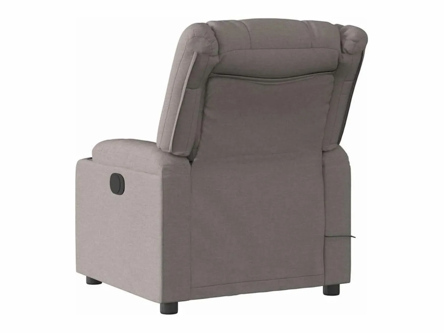 New Sillón de relax | Sillón reclinable de masaje eléctrico tela gris taupe SHL9314 Topo