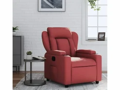 Sillón de relax | Sillón reclinable de cuero sintético tinto SHL8150