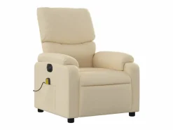 Sillón de relax | Sillón reclinable de masaje eléctrico tela color SHL6964 Crema